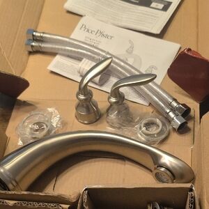 New PFister Brushed Nickel Bathroom Tub Faucet Set